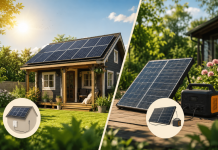 Saulės elektrinė ar saulės baterijos sodo namui? Saulės elektrinė ar sodo baterija sodo namui